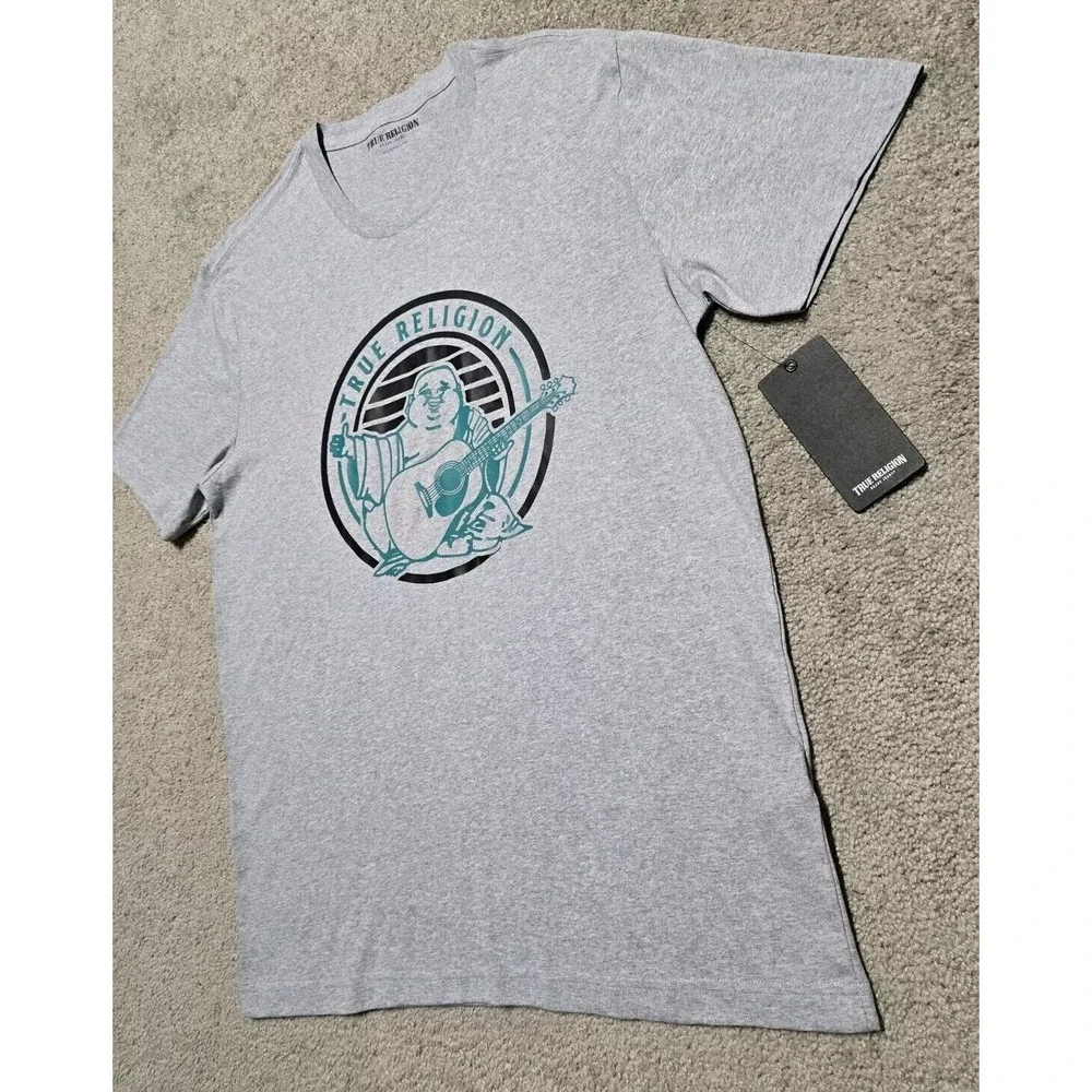 NWT True Religion Jeans‎ T-Shirt Graphic Buddha Logo Mens M